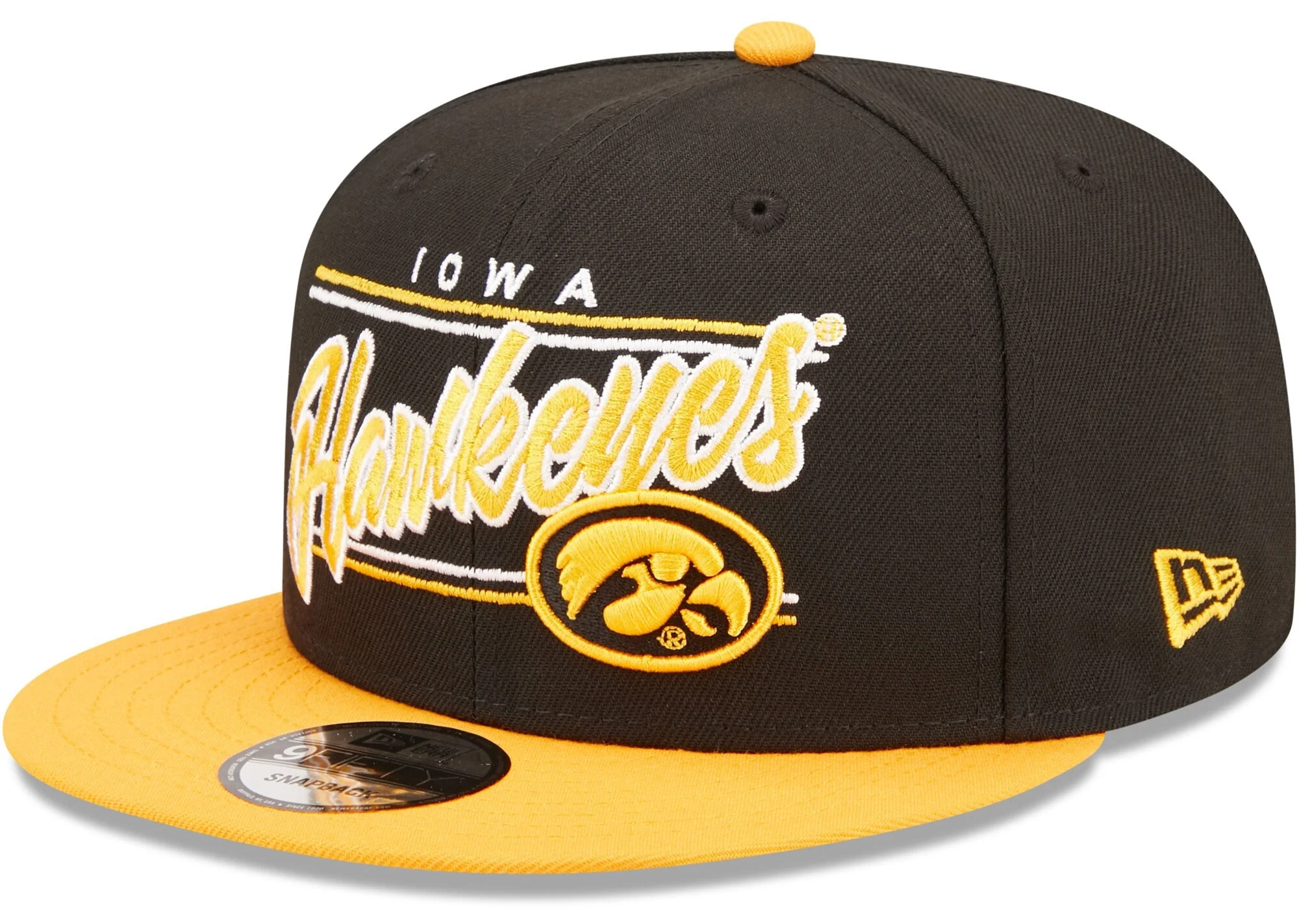 Iowa Hawkeyes New Era Team Script 9FIFTY Snapback Hat - Black