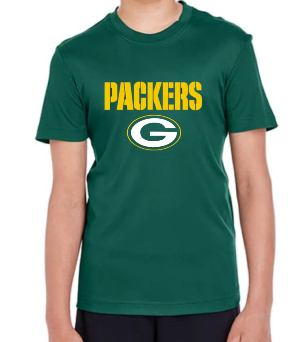 Youth Green bay packers Green Dri- Tek Performance Tee