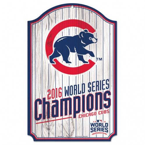 Chicago Cubs 2016 World Series Champions World Series Wood Sign