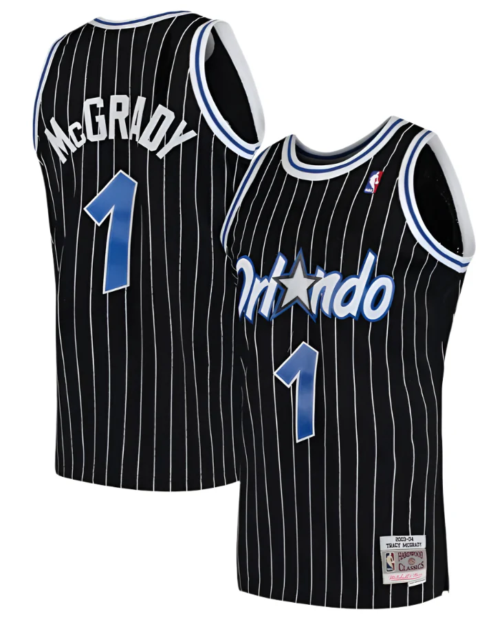Men's Tracy McGrady 2003-04 Orlando Magic Mitchell & Ness Black Away Swingman Jersey
