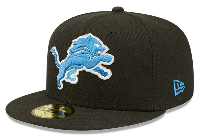 Men's Detroit Lions New Era Basic Black 59FIFTY Fitted Hat