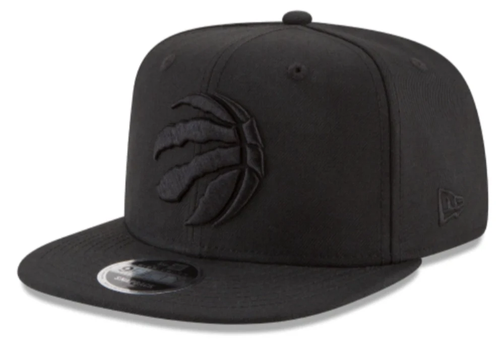 Men's Toronto Raptors New Era Black On Black Color Pack 9FIFTY Snapback Hat