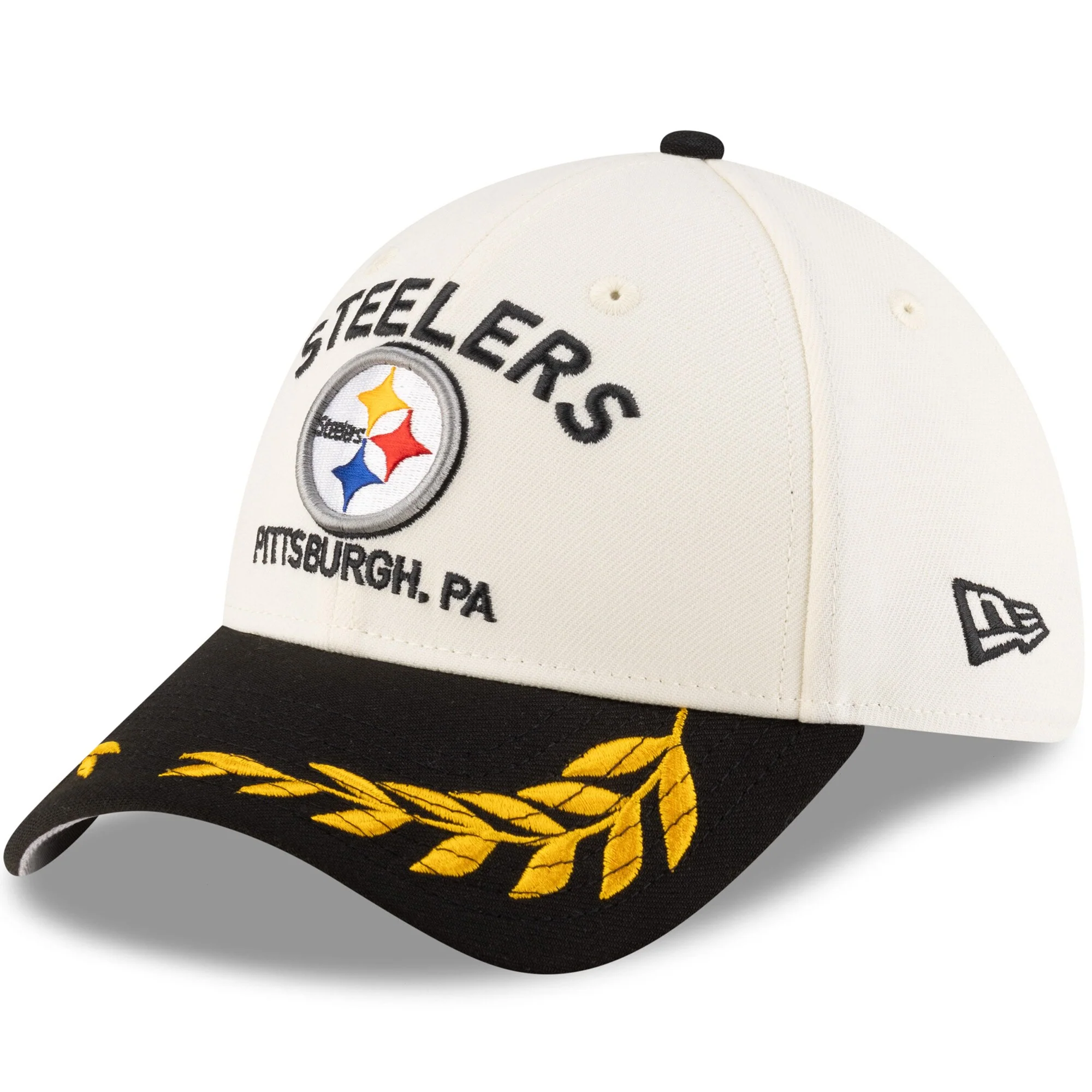 Men's Pittsburgh Steelers New Era 2025 NFL Draft Chrome 39THIRTY Flex Fit Hat