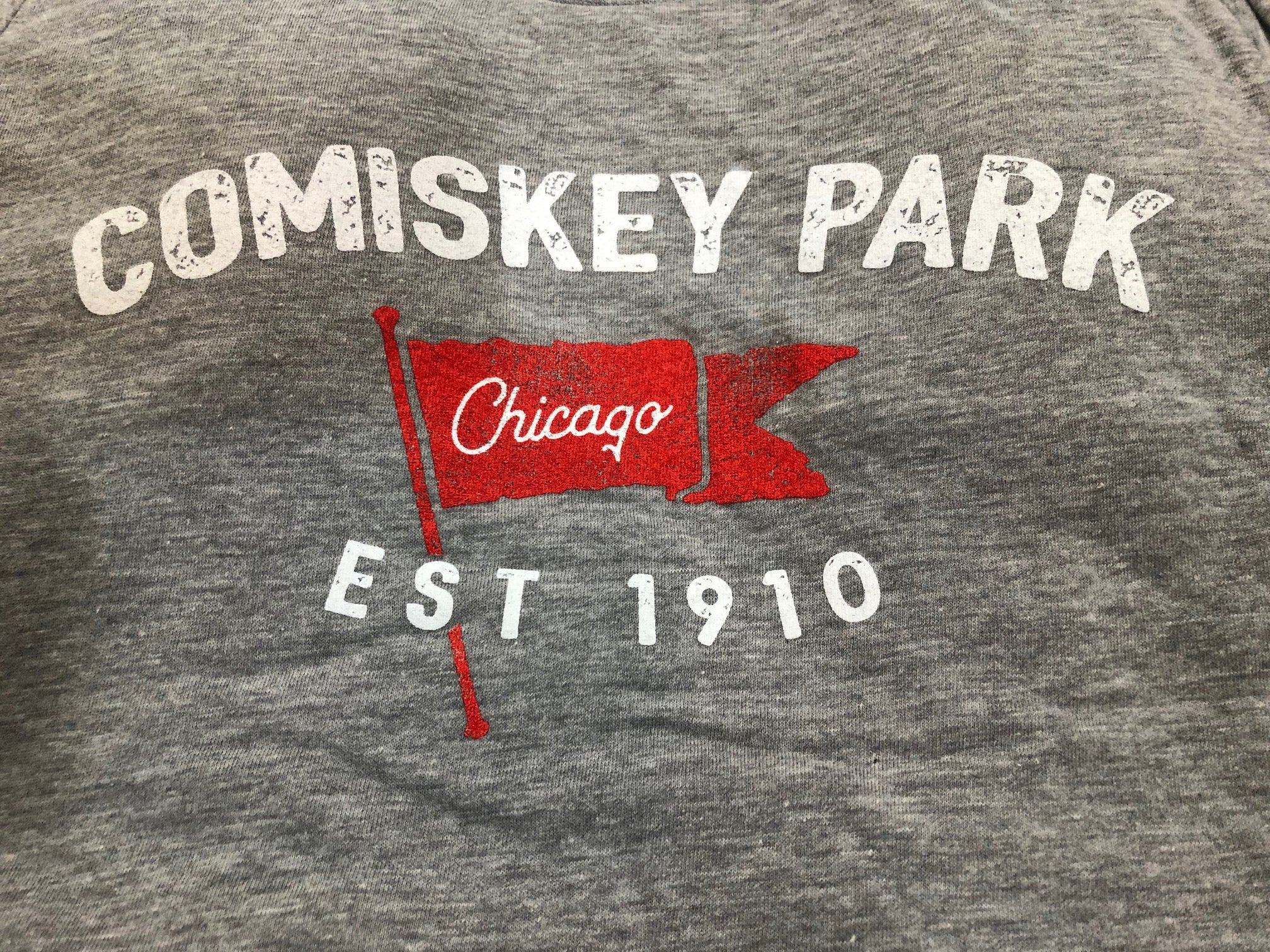 Men's Comiskey Park Brushcraft Est. Flag Short Sleeve Tee-Heather/Grey