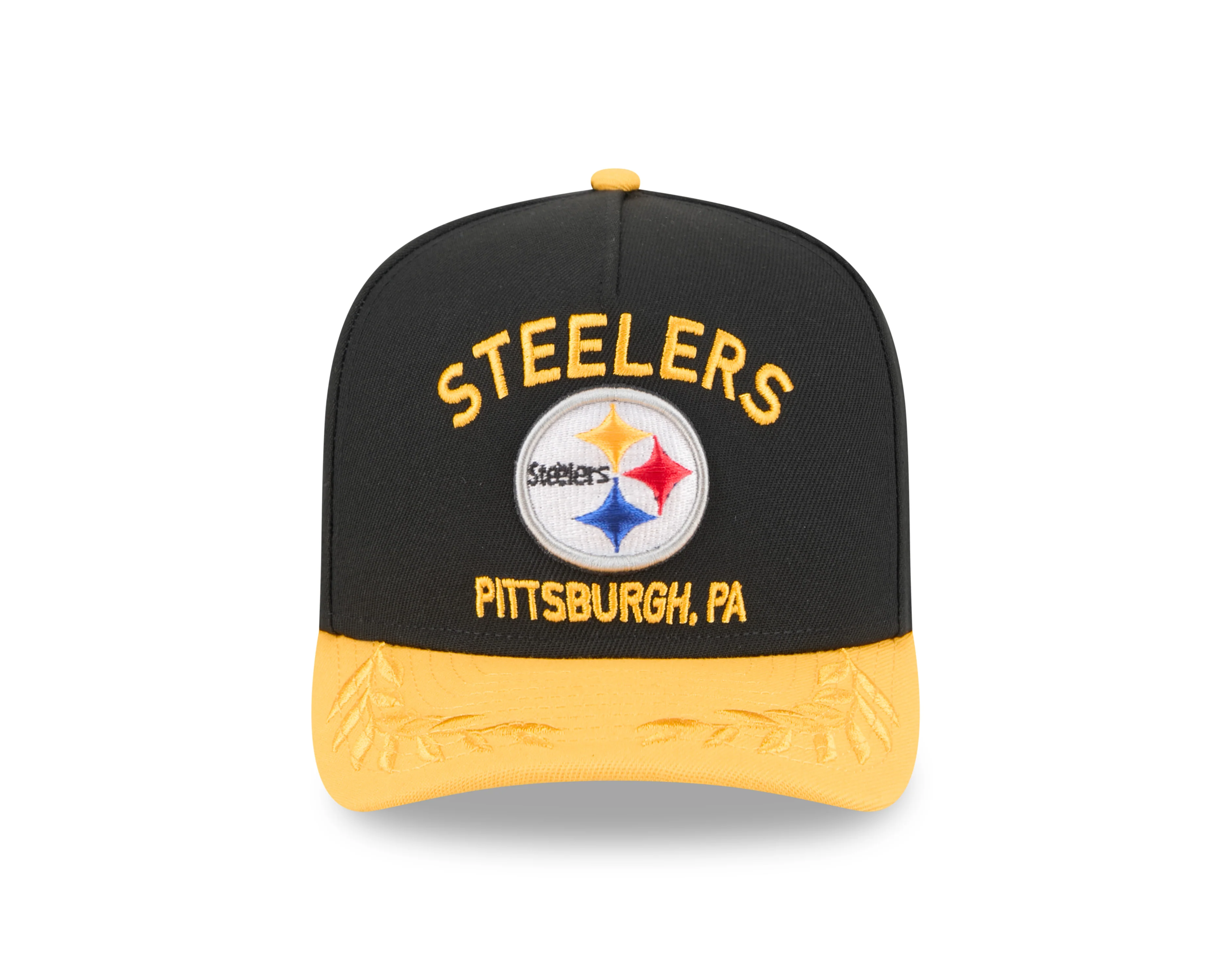 Men's Pittsburgh Steelers New Era 2025 NFL Draft Black A-Frame 9FIFTY Snapback Adjustable Hat