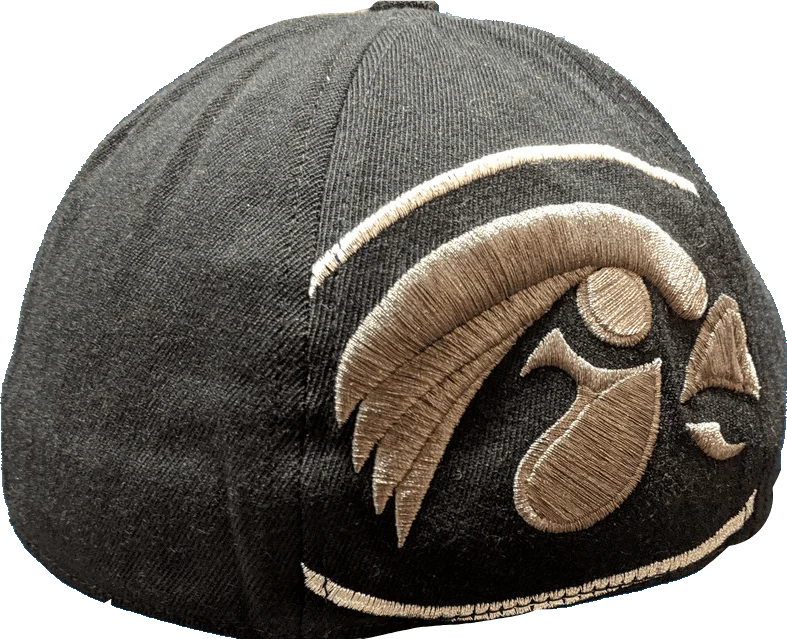 Mens NCAA Iowa Hawkeyes B.A.F. Black Memory Fit Hat
