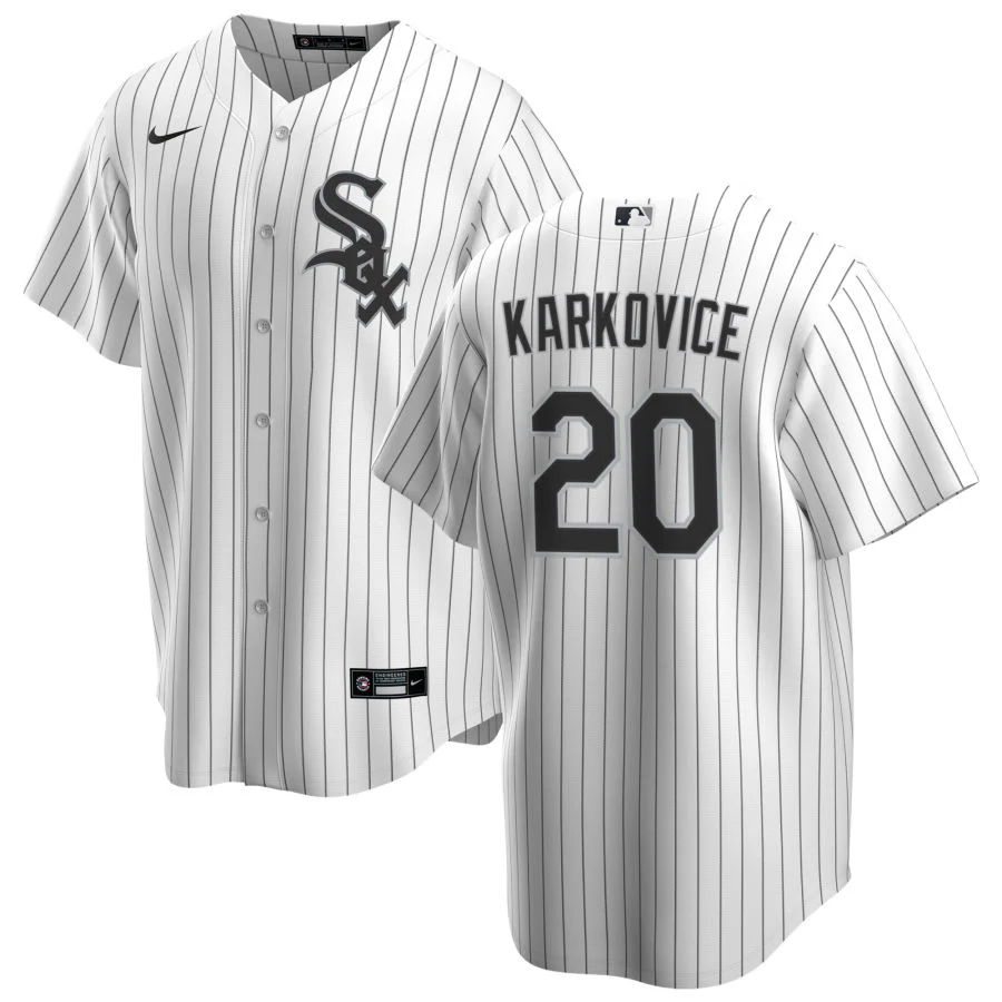 NIKE Men's Ron Karkovice Chicago White Sox Home Replica Jersey With Premium Lettering
