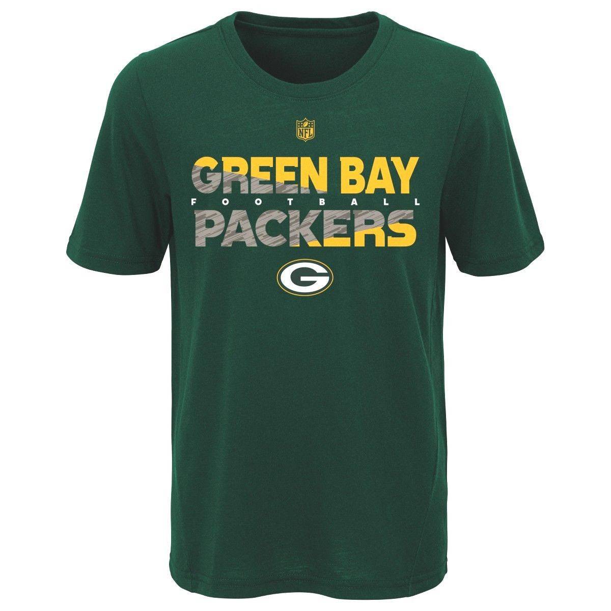 Green Bay Packers Youth NFL Flux Dual Blend Short Sleeve T-Shirt