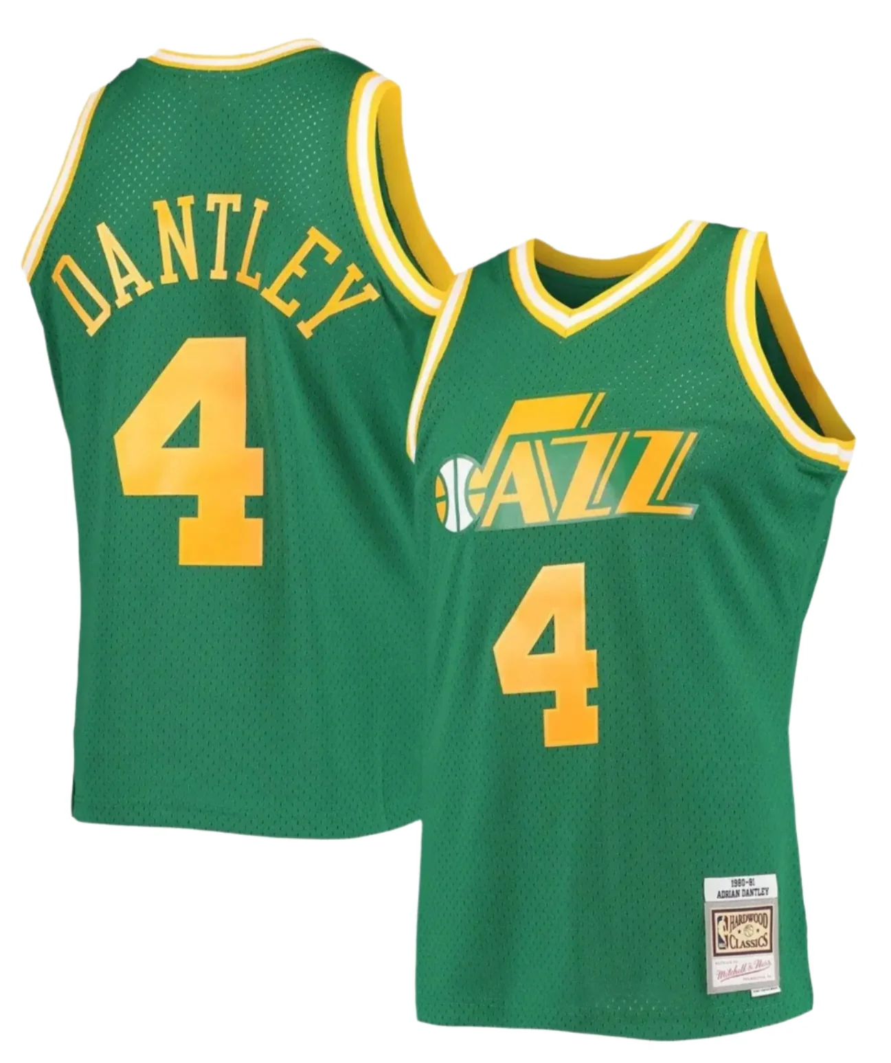Men's Adrian Dantley Utah Jazz Mitchell & Ness 1980-81 Green Hardwood Classics Swingman Jersey