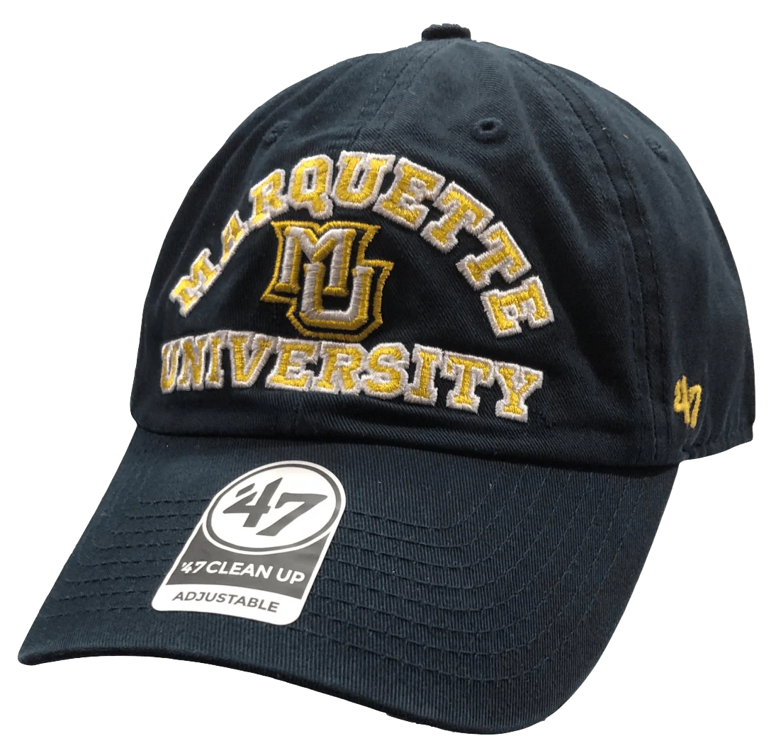 Marquette Golden Eagles Clean Up '47 Brand Arch Navy Adjustable Hat