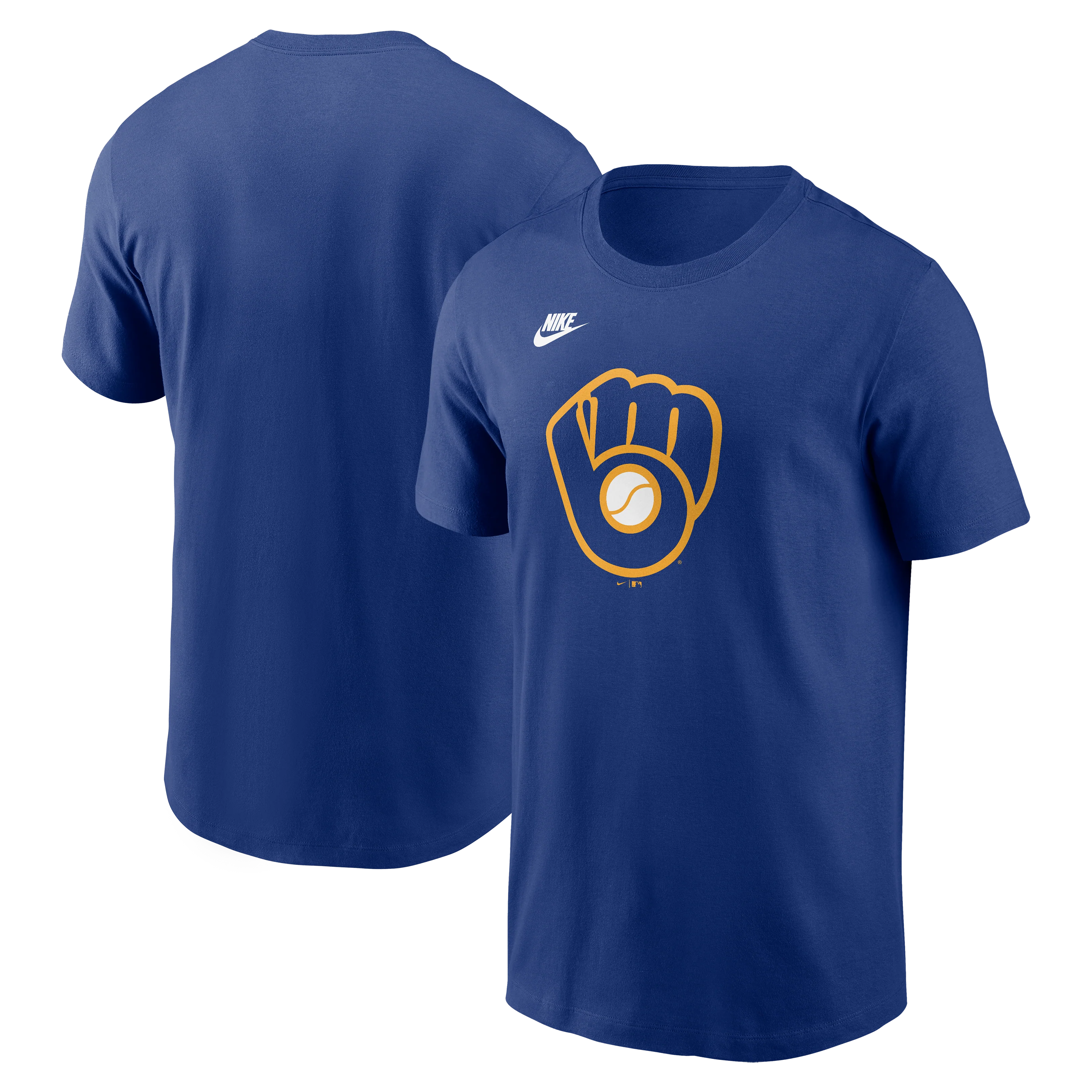 Men's Milwaukee Brewers Nike Royal Blue Cooperstown Team Logo T-Shirt