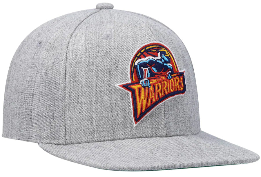 Golden State Warriors HWC Gray Heather 2.0 Mitchell & Ness Snapback Hat