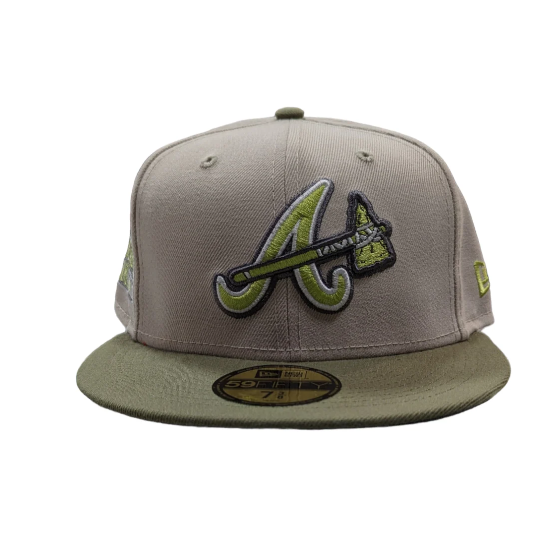 Atlanta Braves New Era 2 Tone Stone/ Green Bark Sevendust Home inspired 59FIFTY Fitted Hat