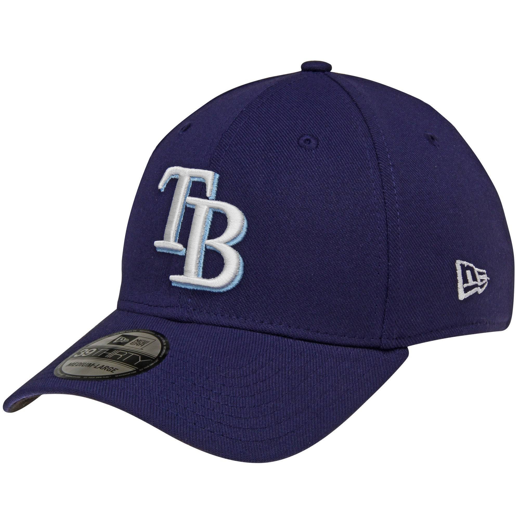 Men's Tampa Bay Rays New Era Navy MLB Team Classic 39THIRTY Flex Hat
