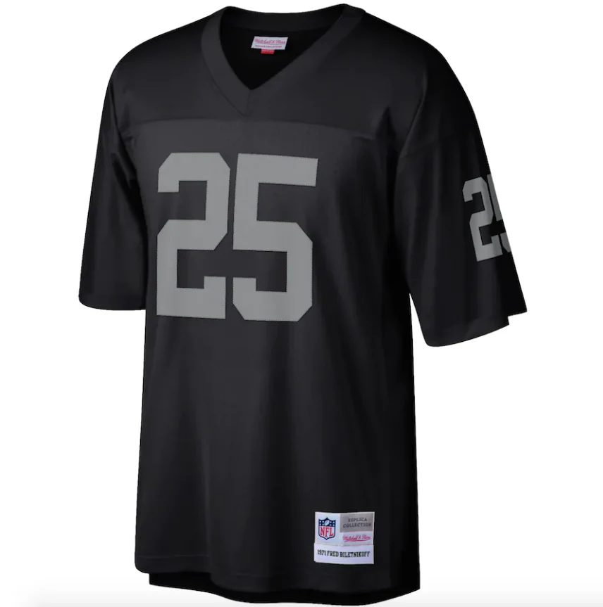 Mitchell & Ness Fred Biletnikoff Las Vegas Raiders Black Retired Player Legacy Replica Jersey