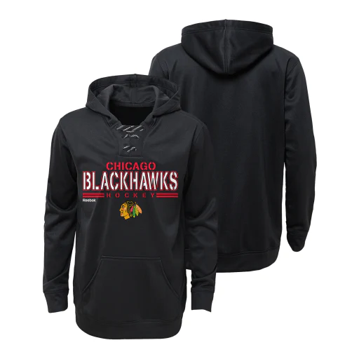 Youth Chicago Blackhawks SMU Performance Hockey Hoodie By Reebok