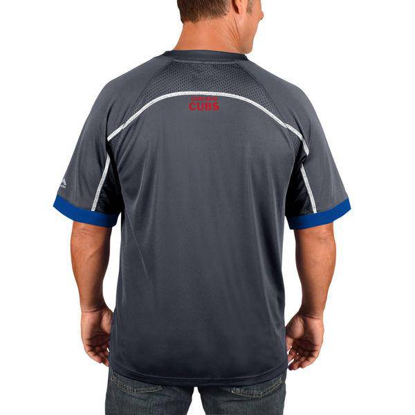 Men's Chicago Cubs Gray Intense V-Neck T-Shirt