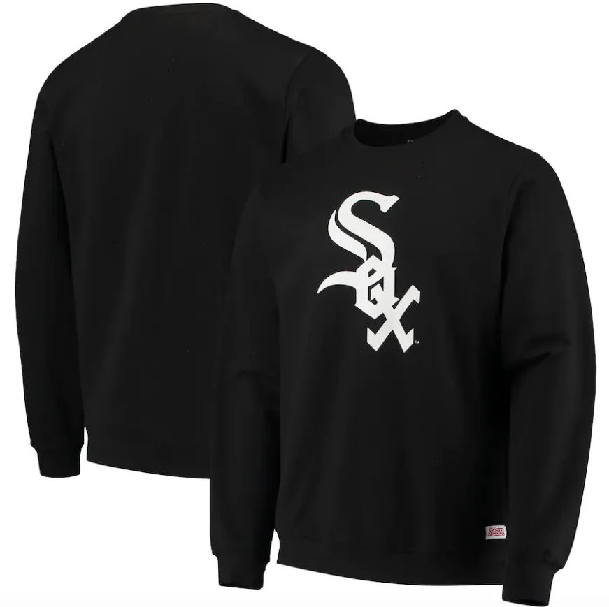 Chicago White Sox Stitches Logo Sweatshirt – Black
