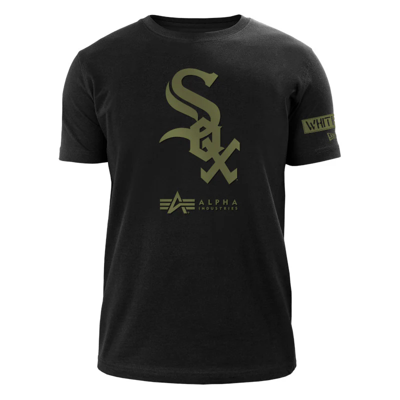 Mens Chicago White Sox New Era X Alpha Industries Black T-Shirt By New Era