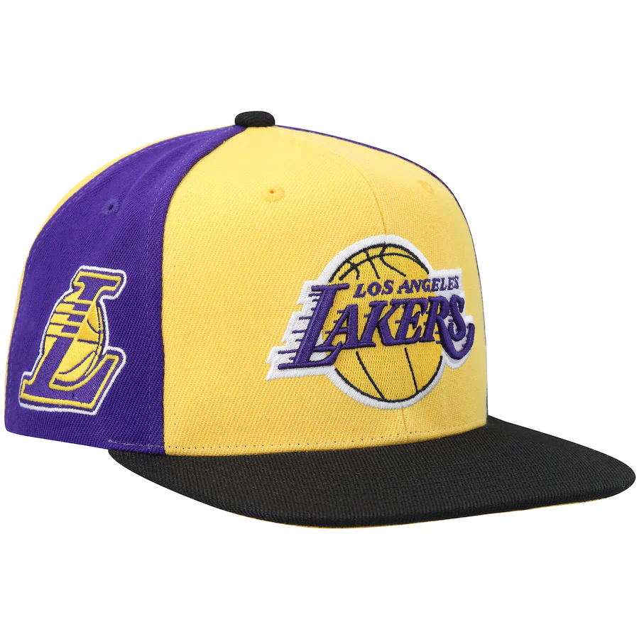 Los Angeles Lakers NBA On The Block Mitchell & Ness Snapback Hat