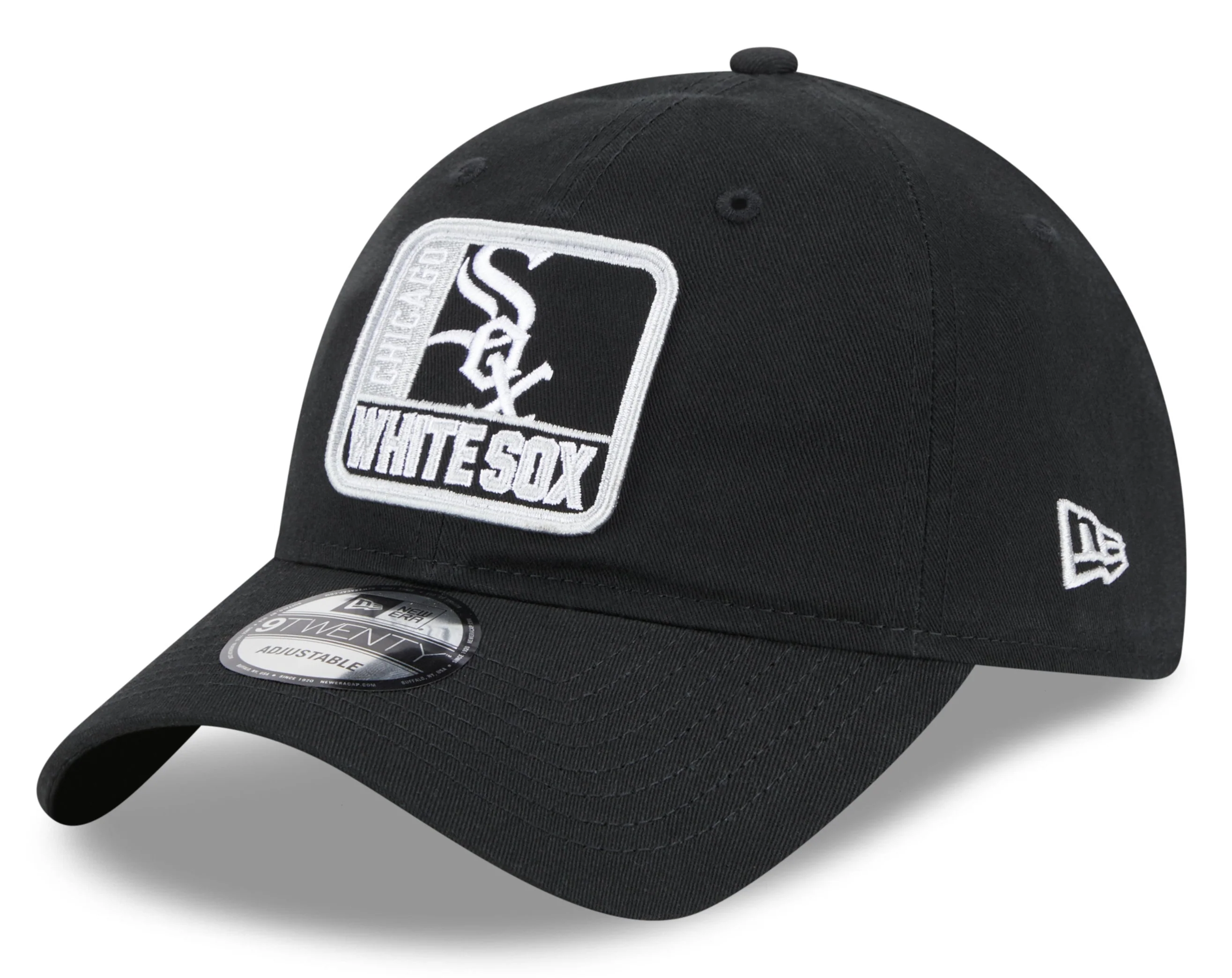 Chicago White Sox New Era Logo Mix 9TWENTY Adjustable Hat - Black