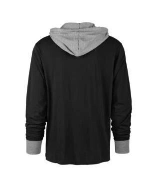 47 Brand Men's Chicago White Sox Flint Black Domino Hooded Long Sleeve Tee