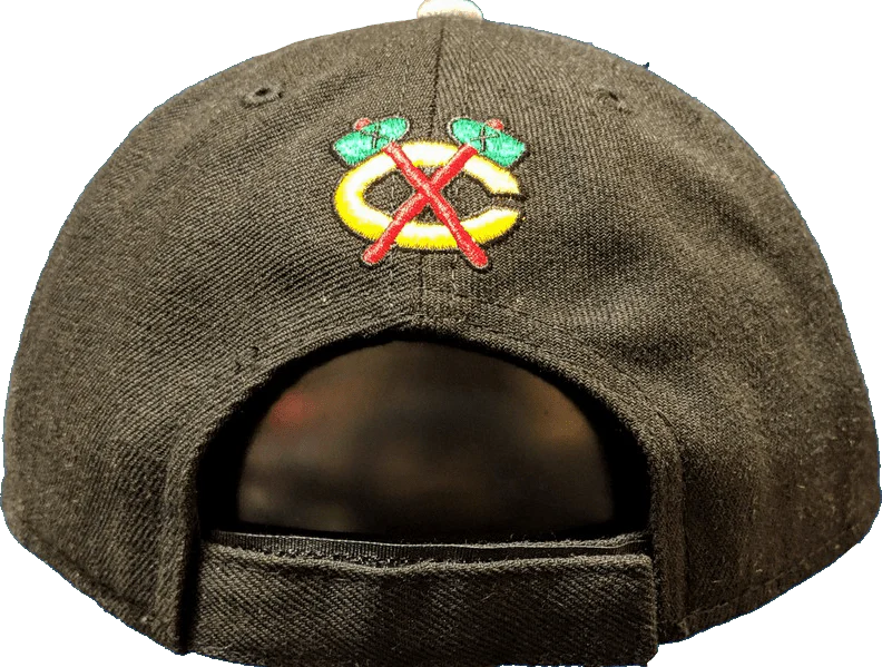 NHL Chicago Blackhawks New Era League 2 Heather Black/Heather Gray 9FORTY Adjustable Hat
