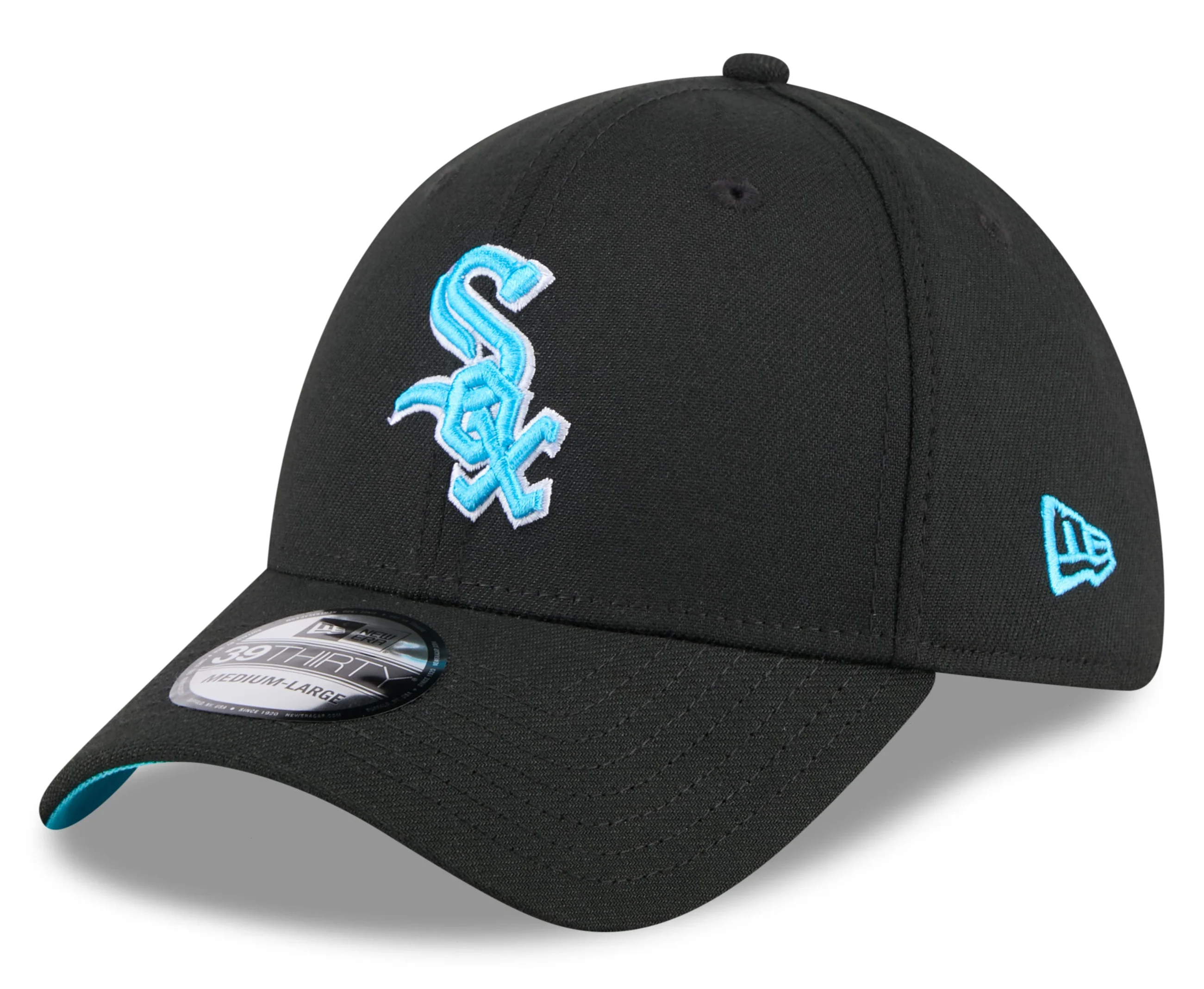 Men's Chicago White Sox New Era Black 2024 Father's Day 39THIRTY Flex Hat