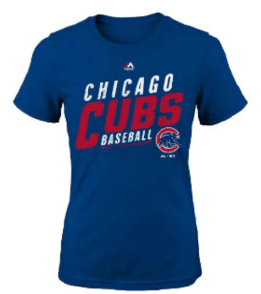 Youth Chicago Cubs Majestic Royal Girls S/S Bubblegum T-Shirt