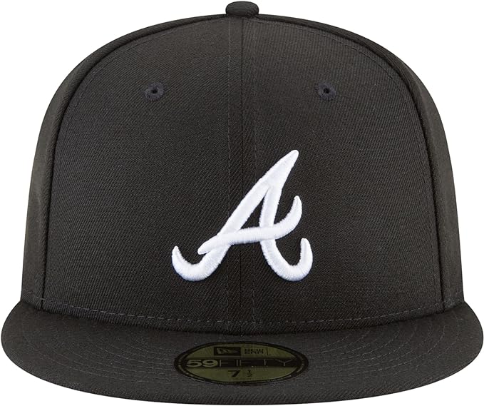 Atlanta Braves Basic Black New Era 59Fifty Fitted Hat