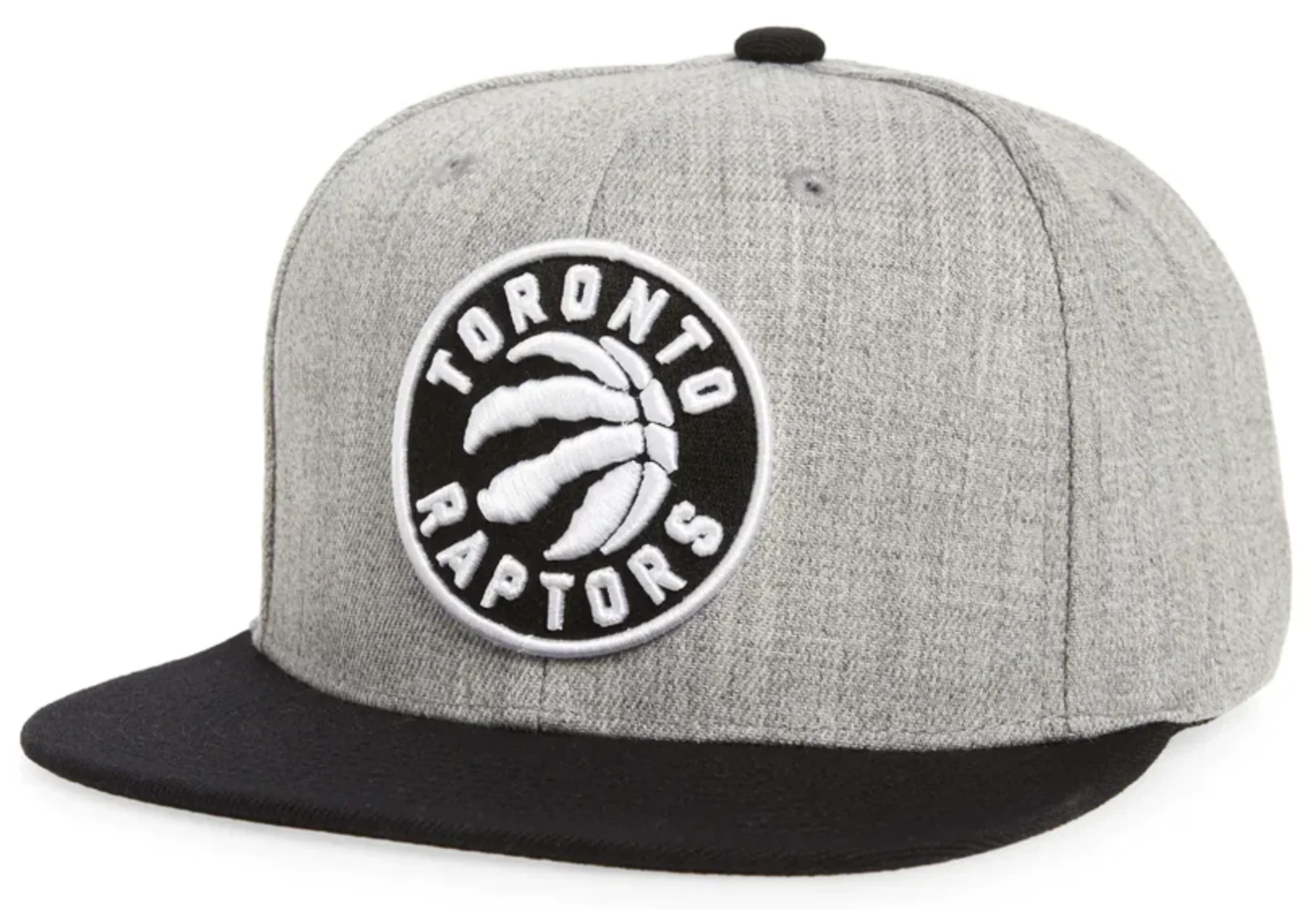 Toronto Raptors Mitchell & Ness Grey Black Pop Snapback Hat