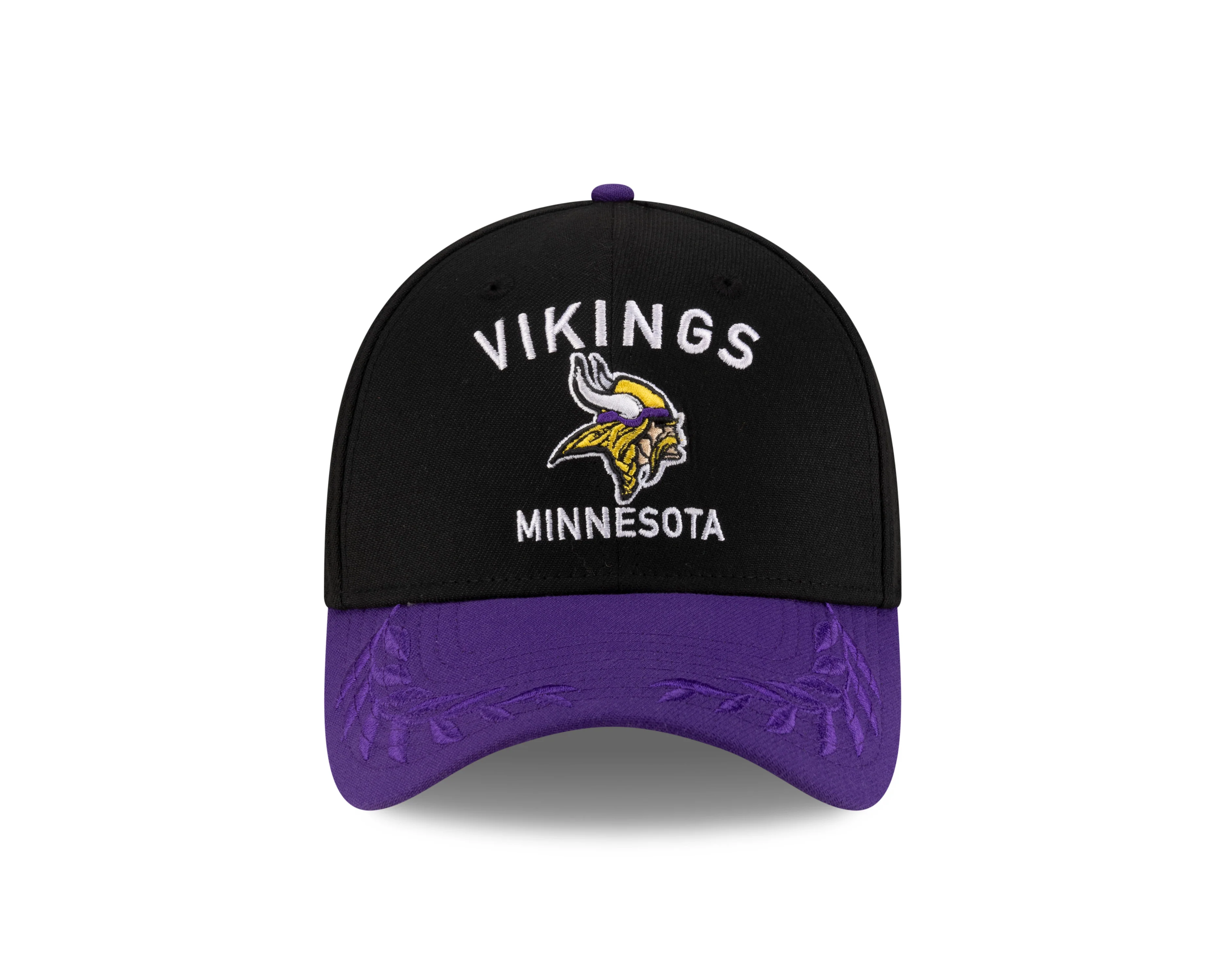 Men's Minnesota Vikings New Era 2025 NFL Draft Black 39THIRTY Flex Fit Hat