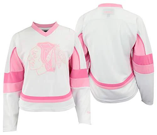 Chicago Blackhawks Pink/White Girls Infant Jersey (12-24 months)