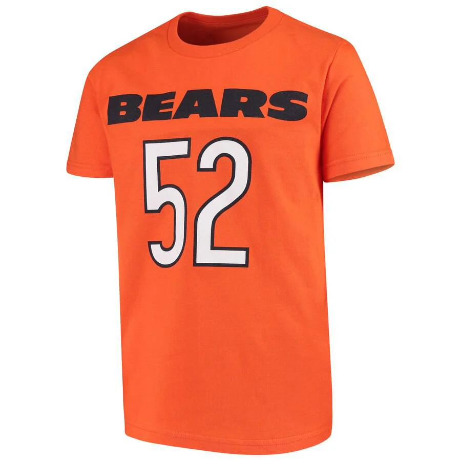 Chicago Bears Youth Khalil Mack NFL Mainliner Orange Name and Number T- shirt