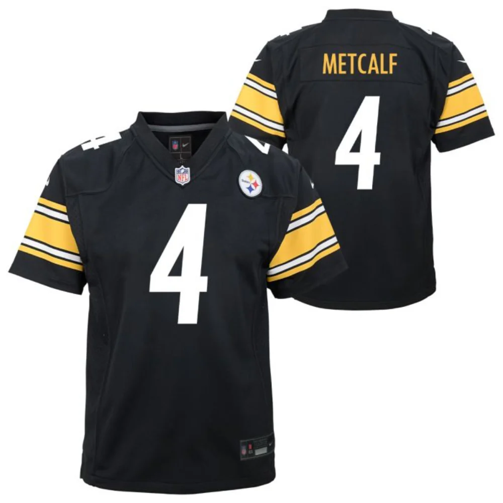 Youth DK Metcalf Pittsburgh Steelers Nike Black Game Replica Jersey