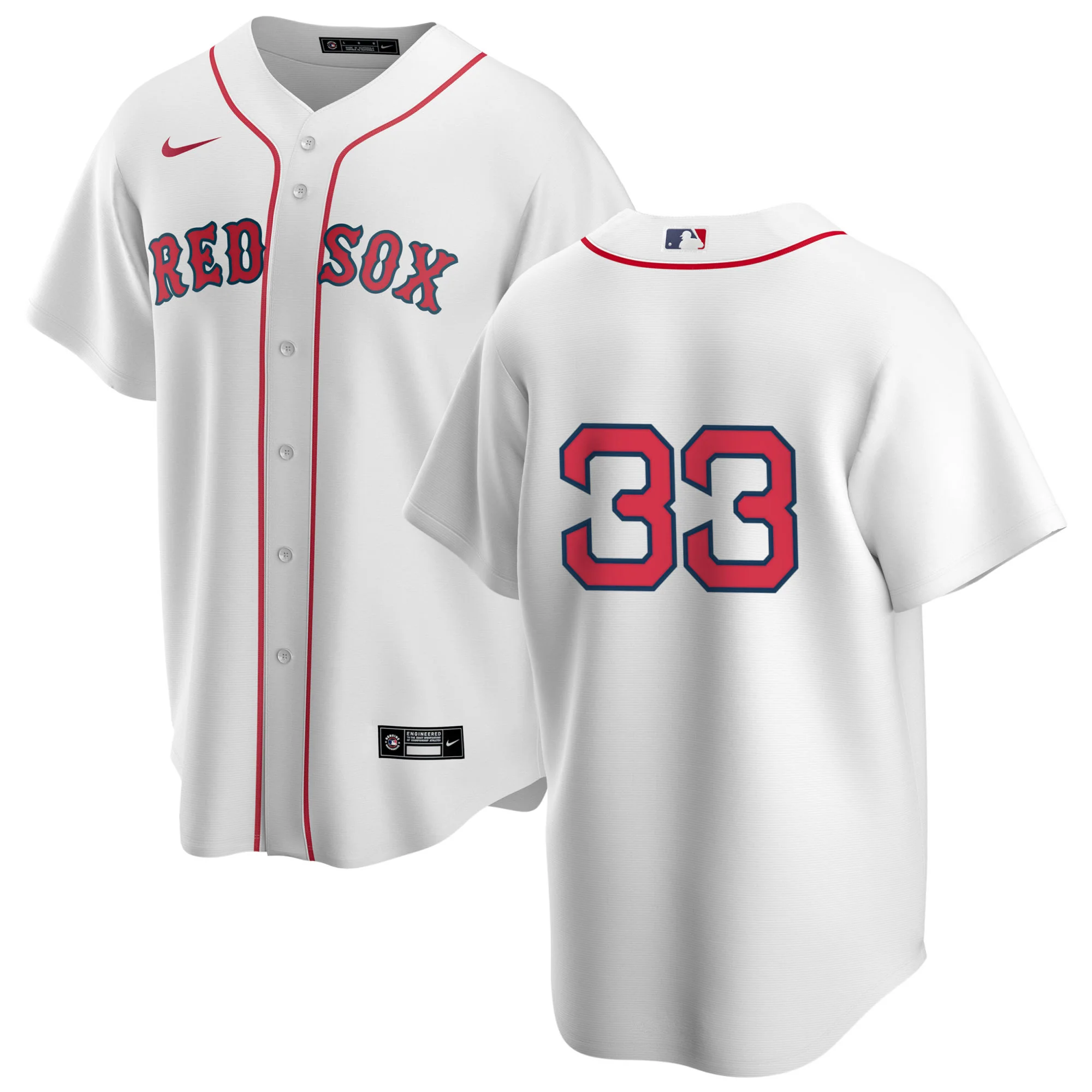 Men's Nike Boston Red Sox Jason Veritek #33 Home Official Replica Player Jersey