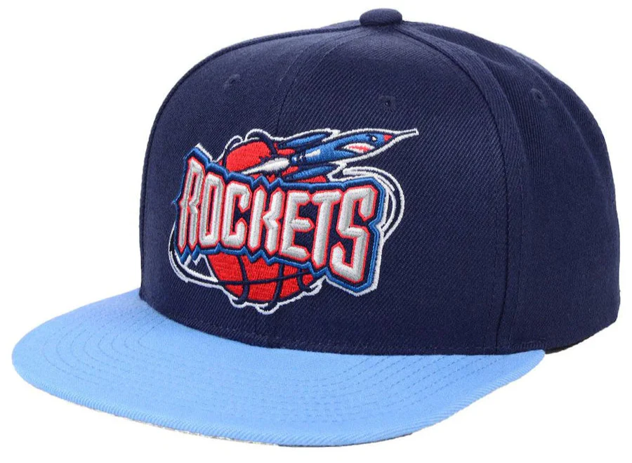 Men's Mitchell & Ness Houston Rockets Hardwood Classics 2 Tone Adjustable Snapback Hat