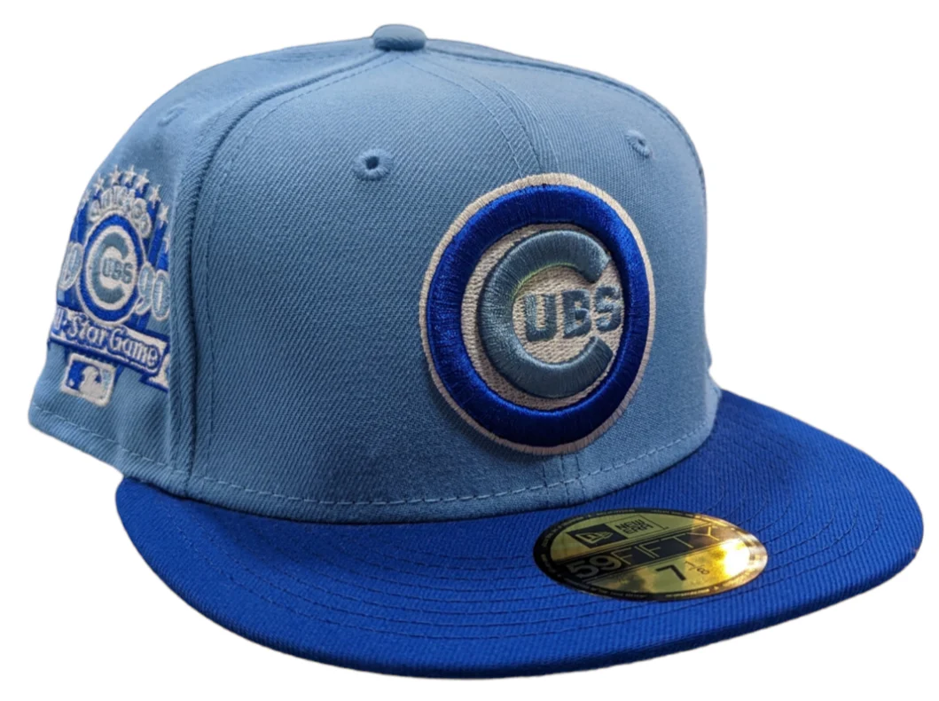 Chicago Cubs New Era 2 Tone Sky Blue/ Royal 1990 All Star Game 59FIFTY Fitted Hat