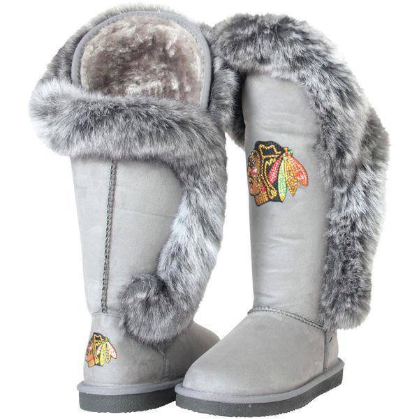 Women's Chicago Blackhawks Gray Cuce Winners Boots