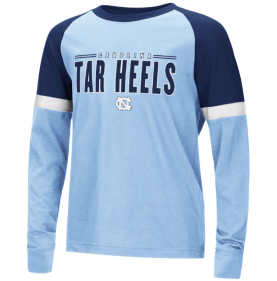 North Caroliona Tar Heels Colosseum Youth Ollie Long Sleeve Raglan T-Shirt
