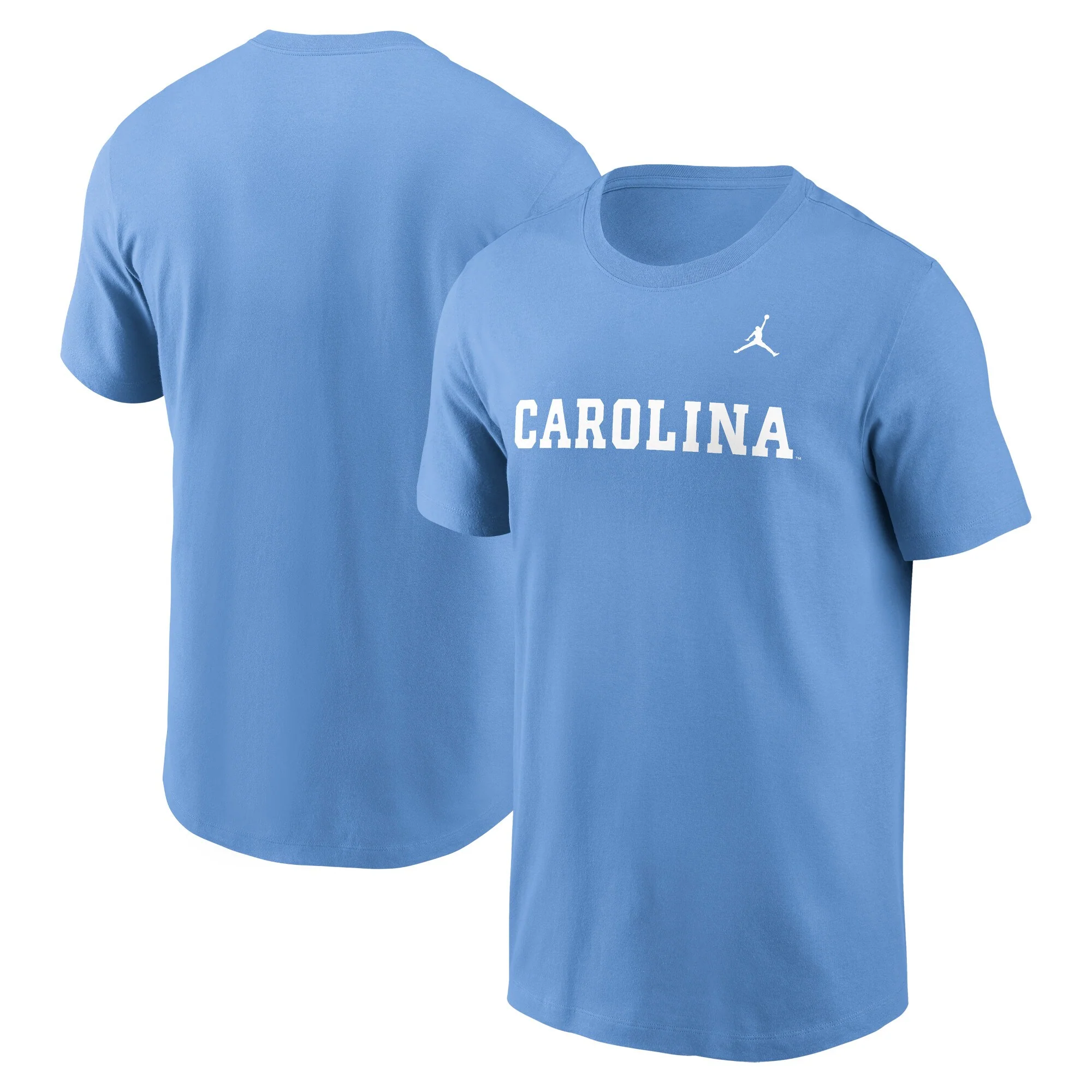 Men's North Carolina Tar Heels Jordan Brand Light Blue Primetime Wordmark T-Shirt