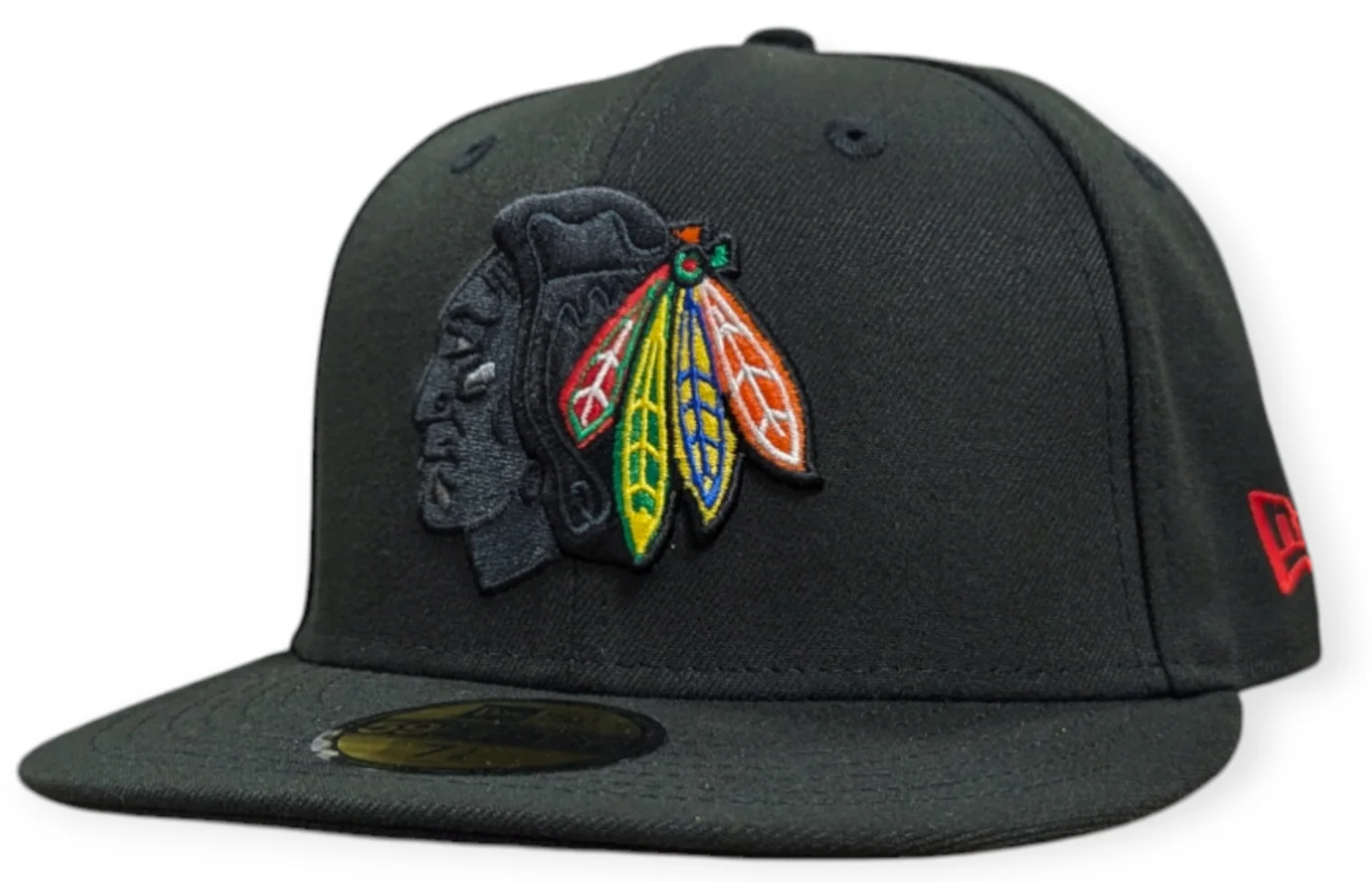 Chicago Blackhawks New Era Black Tribal Chief 59FIFTY Fitted Hat