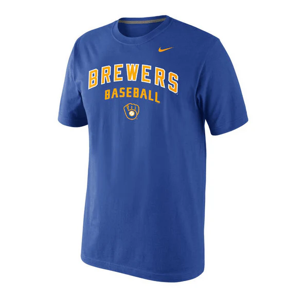 Men's Milwaukee Brewers Nike Royal Home Practice T-Shirt
