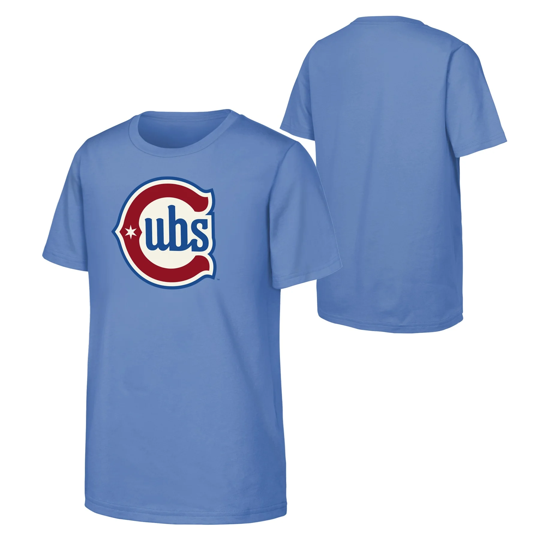 Youth Chicago Cubs Blues 2nd Alternate Logo Light Blue Tee