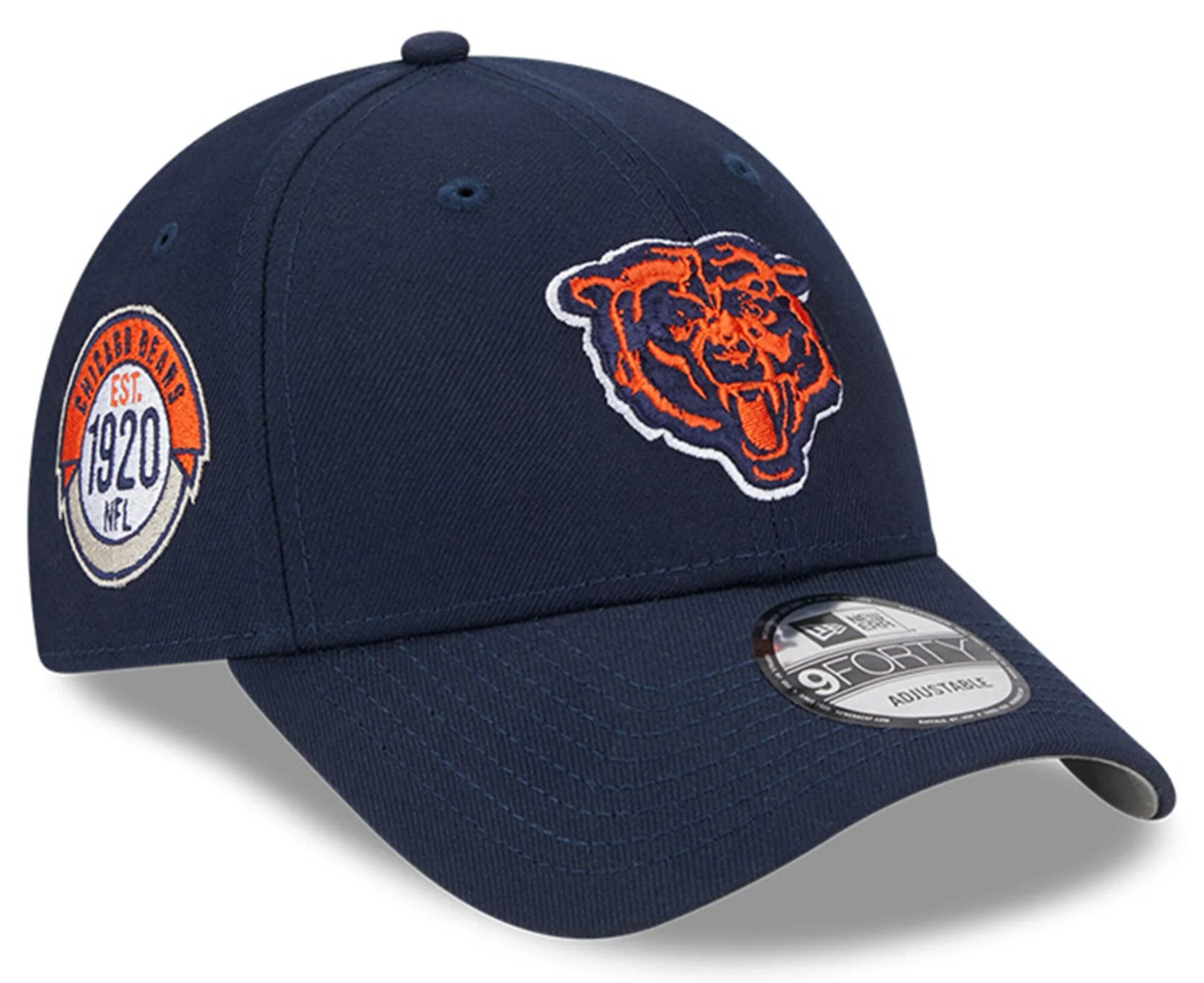 Men's New Era Navy Chicago Bears 2023 Sideline Historic 9FORTY Adjustable Hat