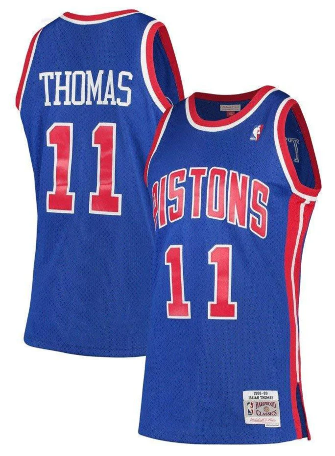 Men's Isiah Thomas Detroit Pistons Mitchell & Ness 1988-89 Hardwood Classics Swingman Jersey