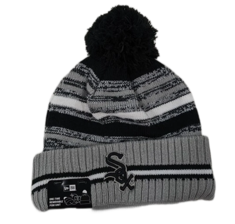 Chicago White Sox New Era Black/Gray Sport Knit Hat