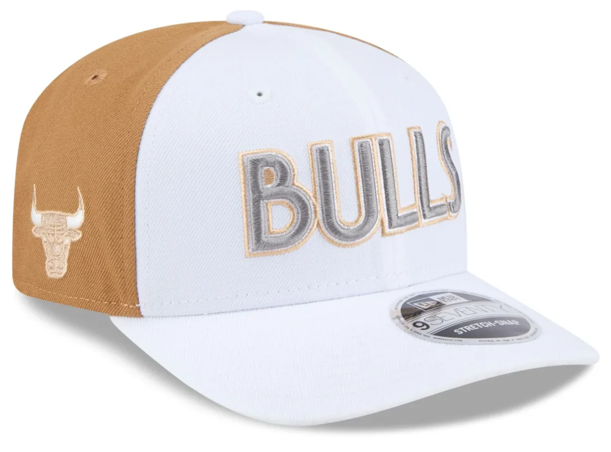 Chicago Bulls New Era 2024 City Edition White/Walnut 9SEVENTY Adjustable Hat