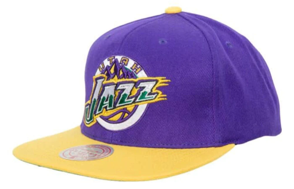 Men's Utah Jazz Mitchell & Ness Purple/Gold Hardwood Classics Reload 2.0 Snapback Adjustable Hat