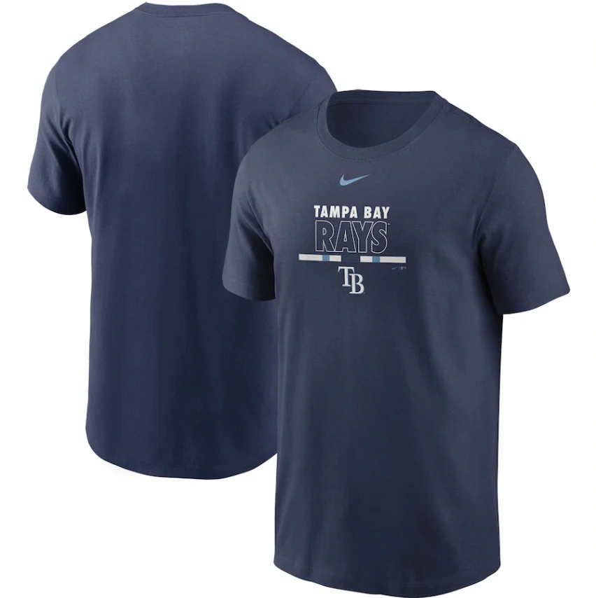 Tampa Bay Rays Nike Color Bar T-Shirt - Navy
